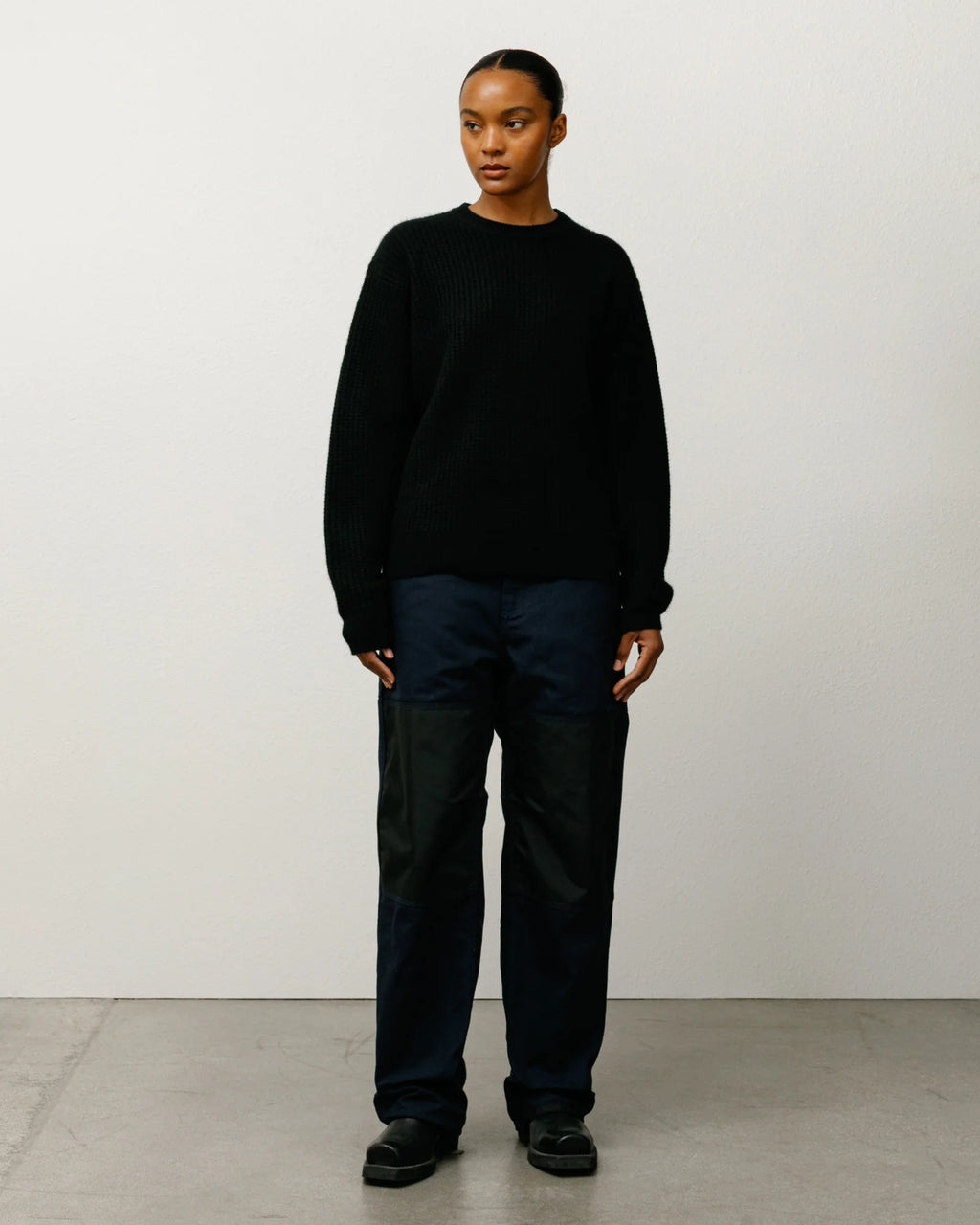 WAFFLE CASHMERE SWEATER