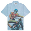 Racer Oversized Workshirt Blue Stripes