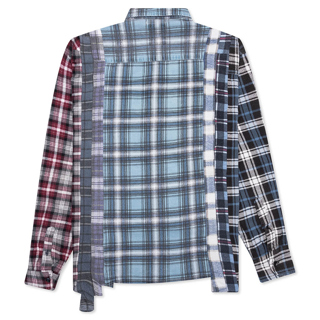 7 Cuts Wide Flannel Shirt Assorted
