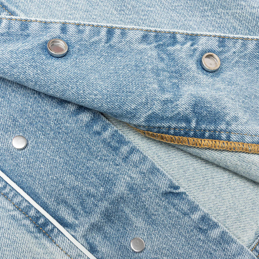 Denim Track Logo Cargos Light Wash