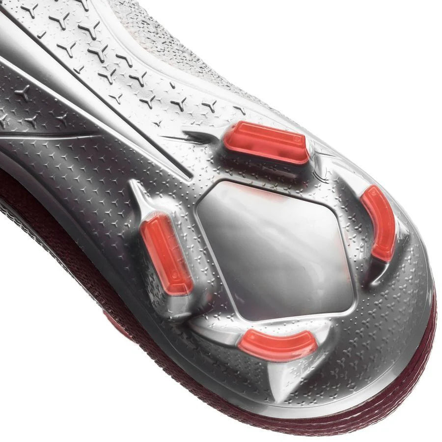 Nike Phantom Vision Elite DF FG Firm Ground Mens Soccer Cleats Rising Fire Red Dark Grey Bright Crimson