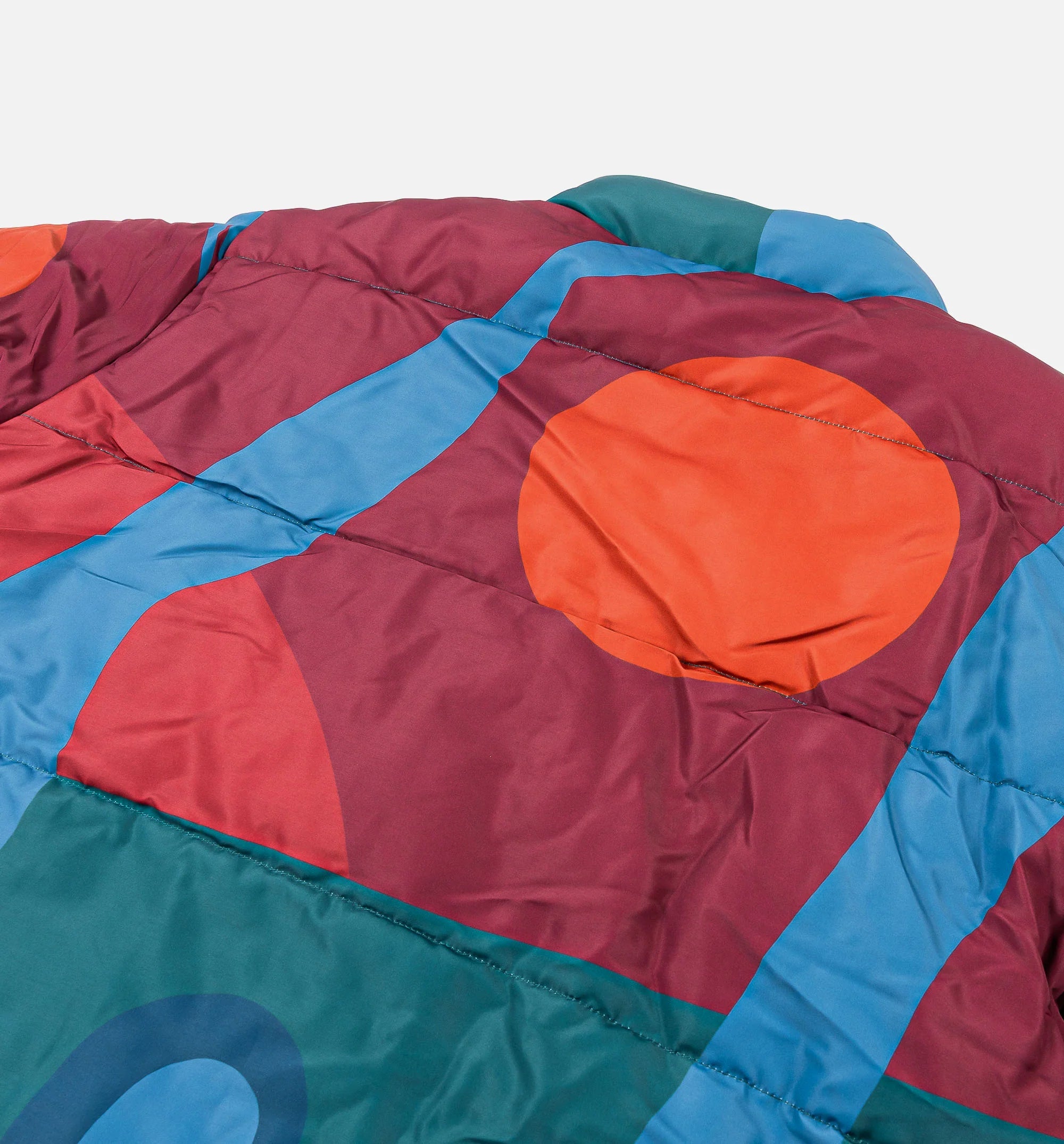Protect The Sun Reversible Puffer Mens Jacket Purple Blue