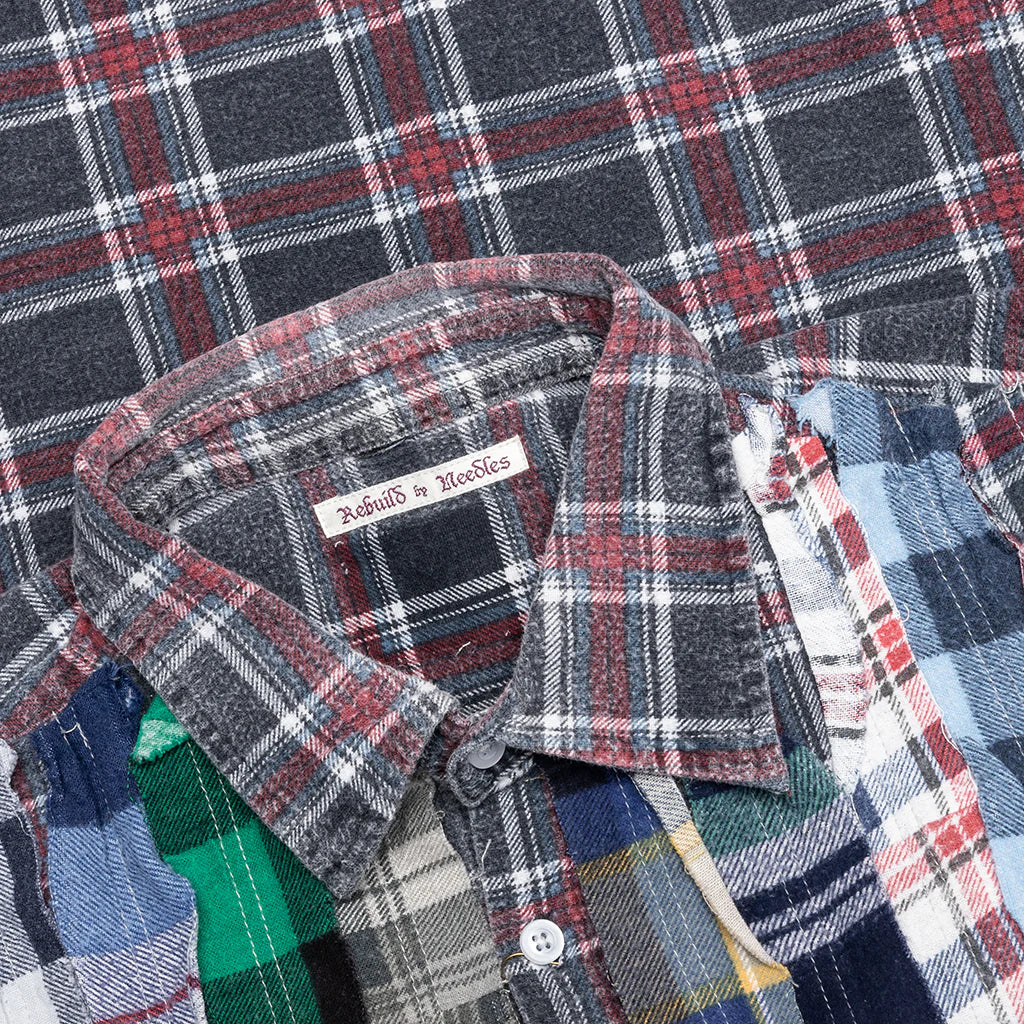 Ribbon Wide Flannel Shirt Assorted