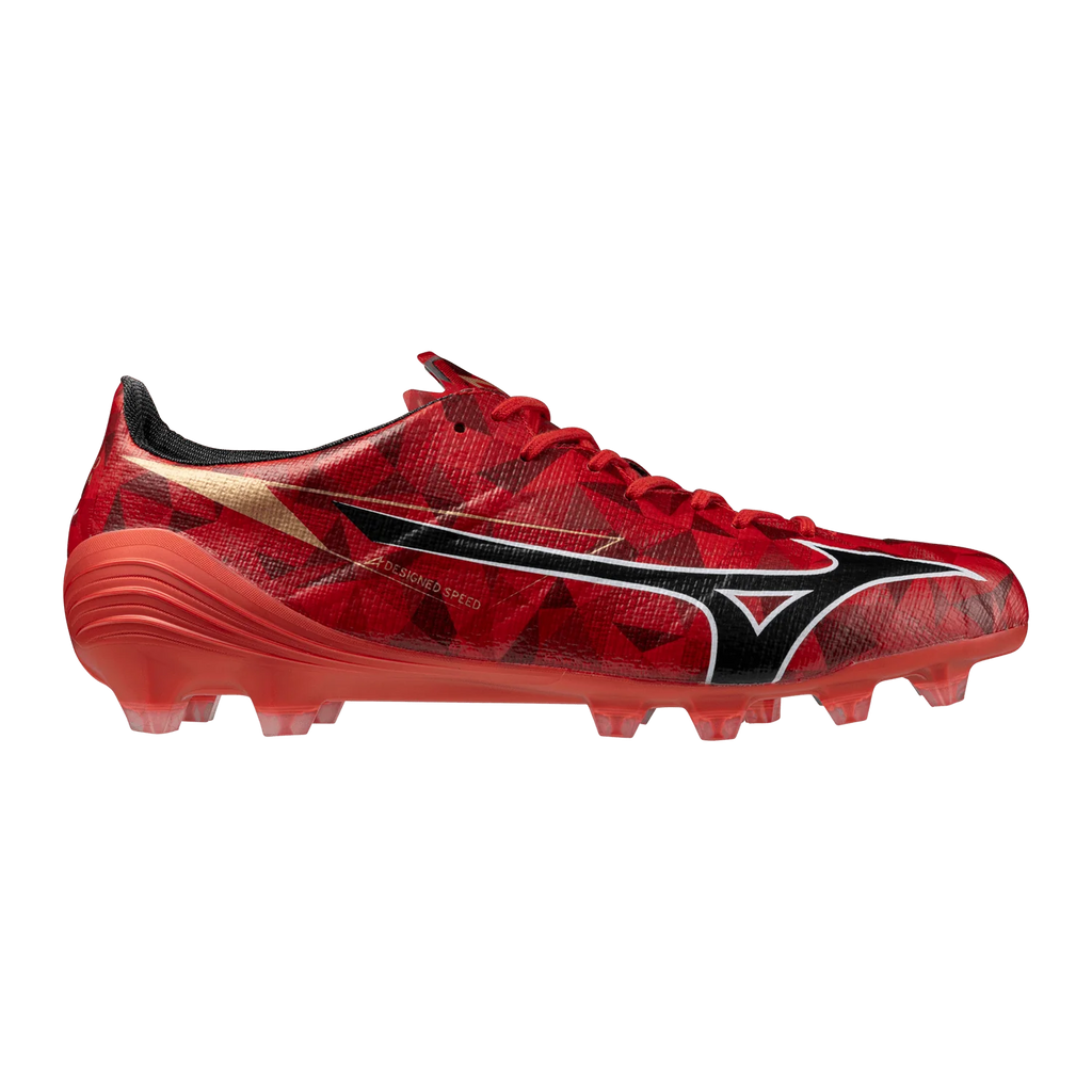 Mizuno Alpha II Japan FG Firm Ground Soccer Cleats Red Black