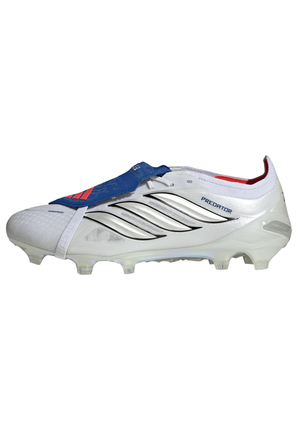 adidas Predator Elite Fold Over Tongue FG Firm Ground Mens Soccer Cleats White Zero Metallic Blue