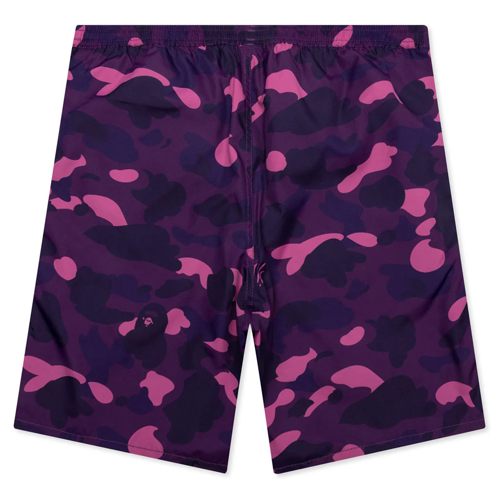 Color Camo Shark Reversible Shorts Purple