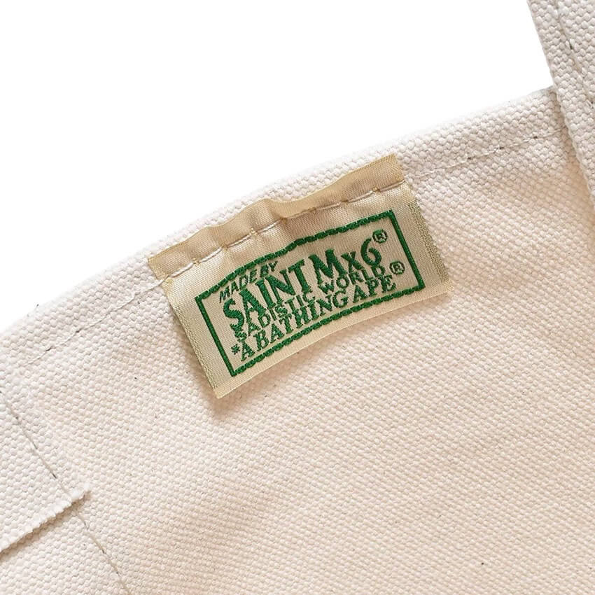 Saint Michael x A Bathing Ape Large Tote Bag White Camo