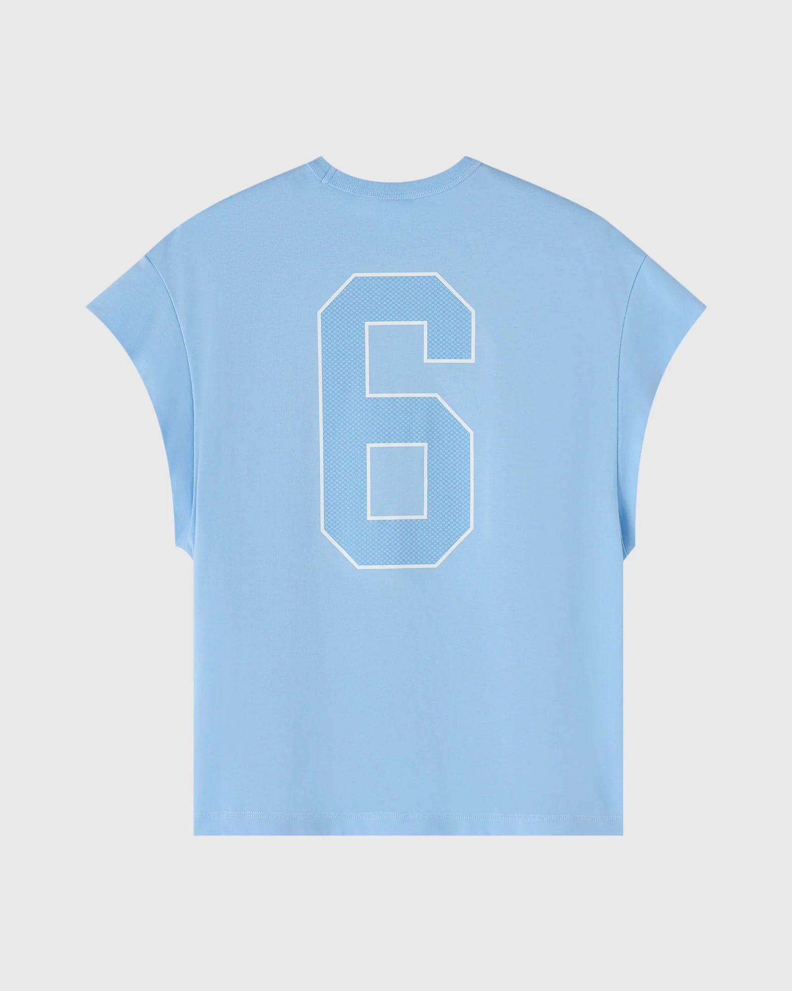 Runner Mesh Print Muscle Tee Light Blue