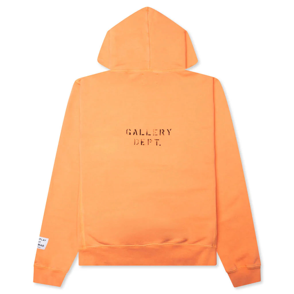 Dept Logo Hoodie Fluorescent Orange