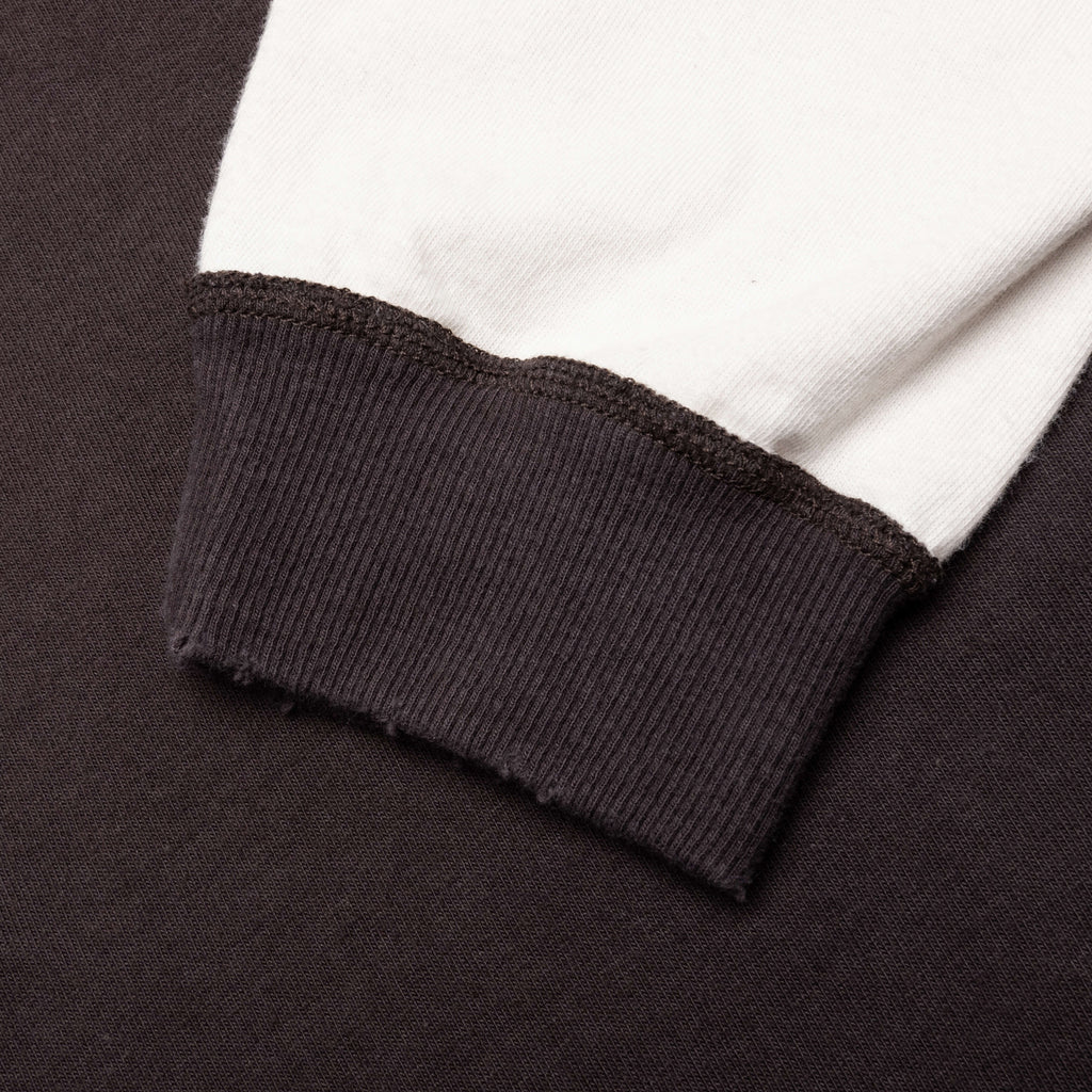 Triple R Contrast L S Tee Black White