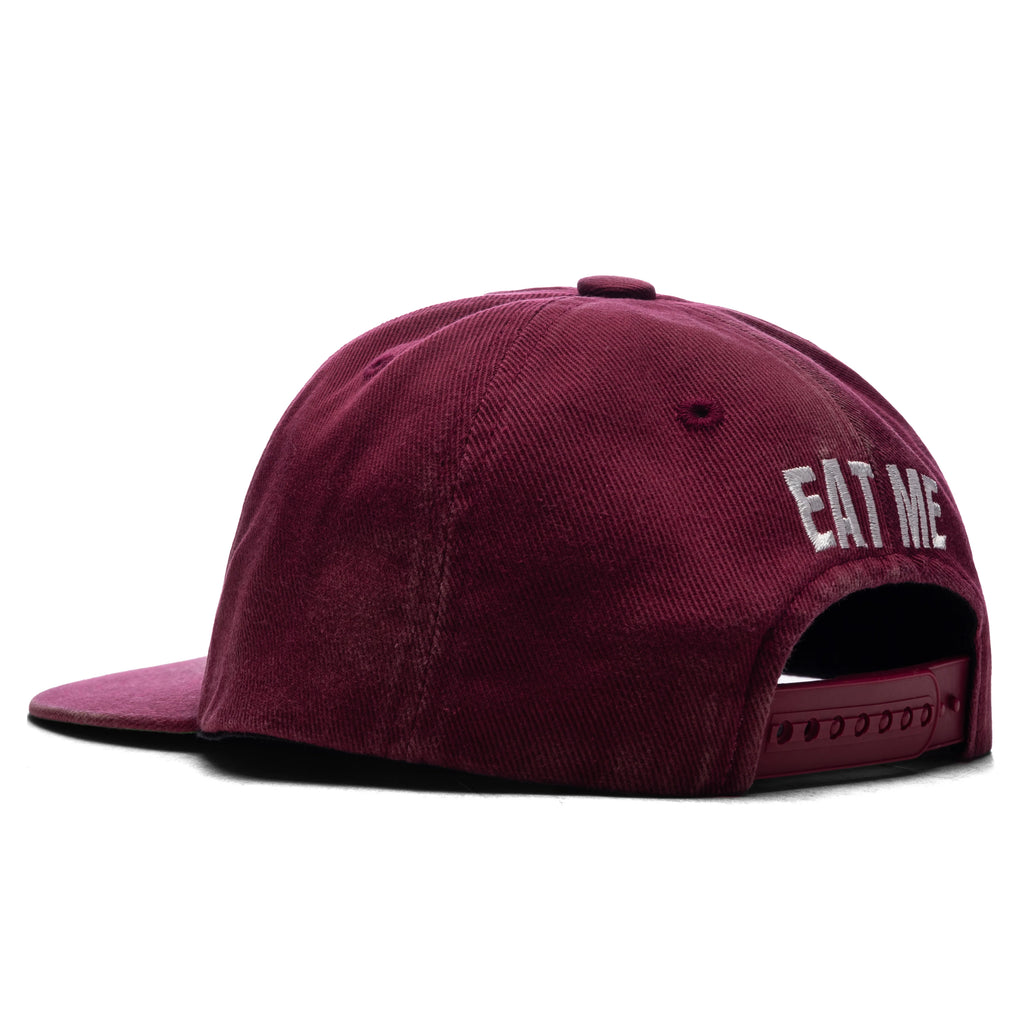 5 Panel Eat Me Cap Burgundy