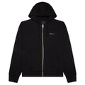 Fleece Zipped Hoodie with Hubert Objects Print Black
