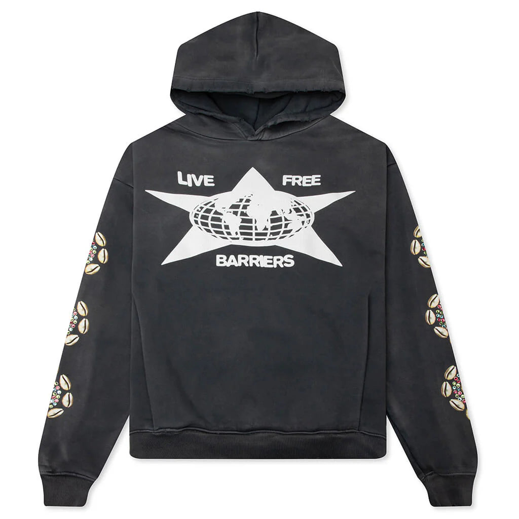 Cowrie Crystal Hoodie Black
