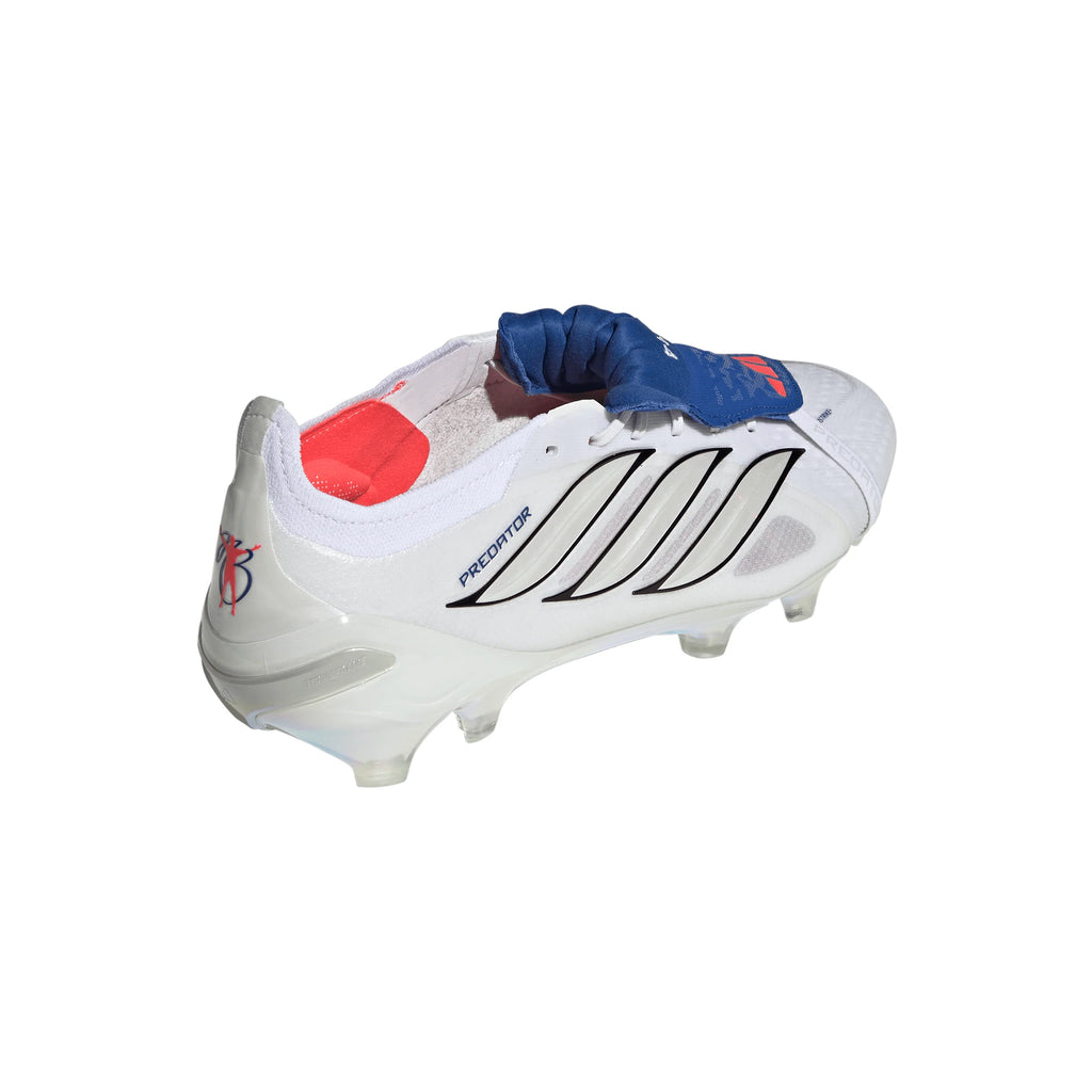adidas Predator Elite Fold Over Tongue FG Firm Ground Mens Soccer Cleats White Zero Metallic Blue
