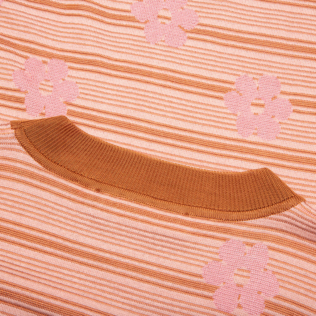 Striped Floral T Shirt Pink Gummy