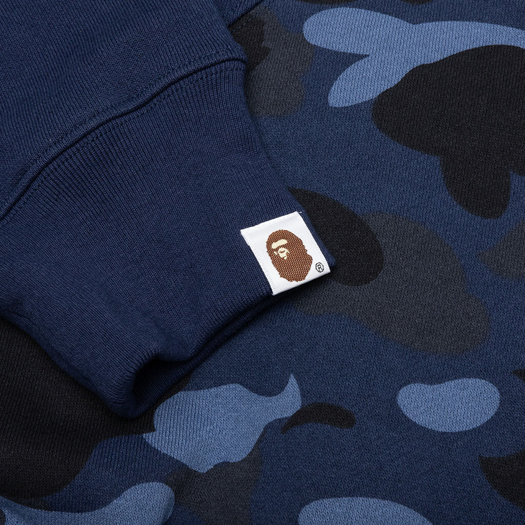 Color Camo College Cutting Relaxed Fit Hoodie Navy