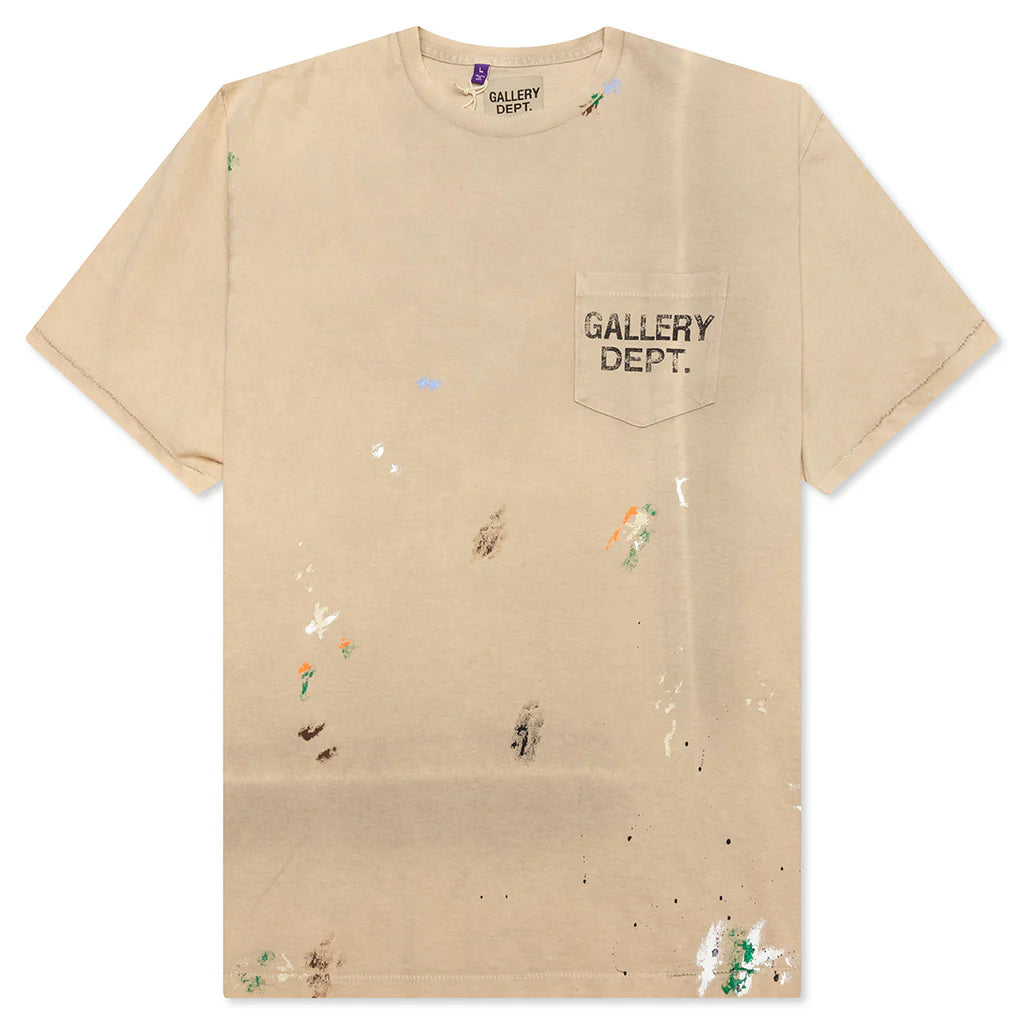 Vintage Logo Painted Tee Taupe