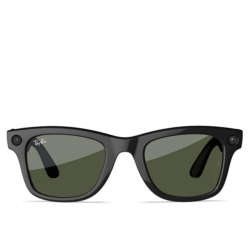 Meta Wayfarer Shiny Black G 15 Green