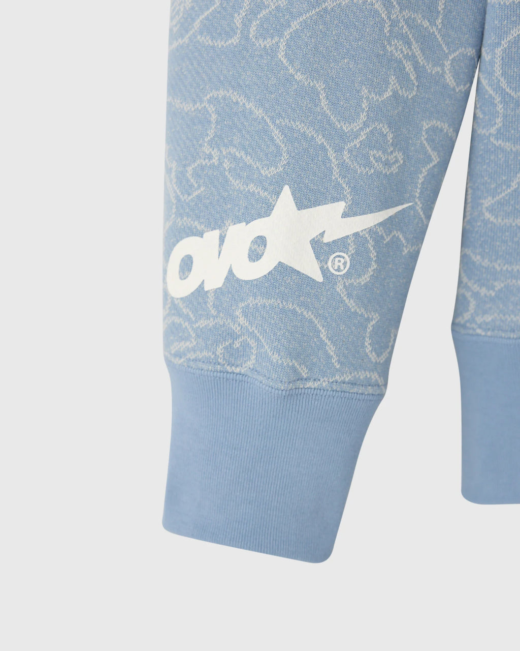 BAPE Neon 1st Camo Shark Full Zip Hoodie Light Indigo