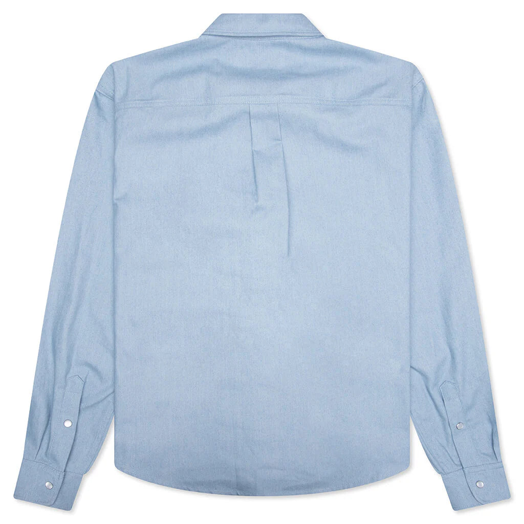 Blue Denim Shirt with Trunakaroo Plaque Iris Blue