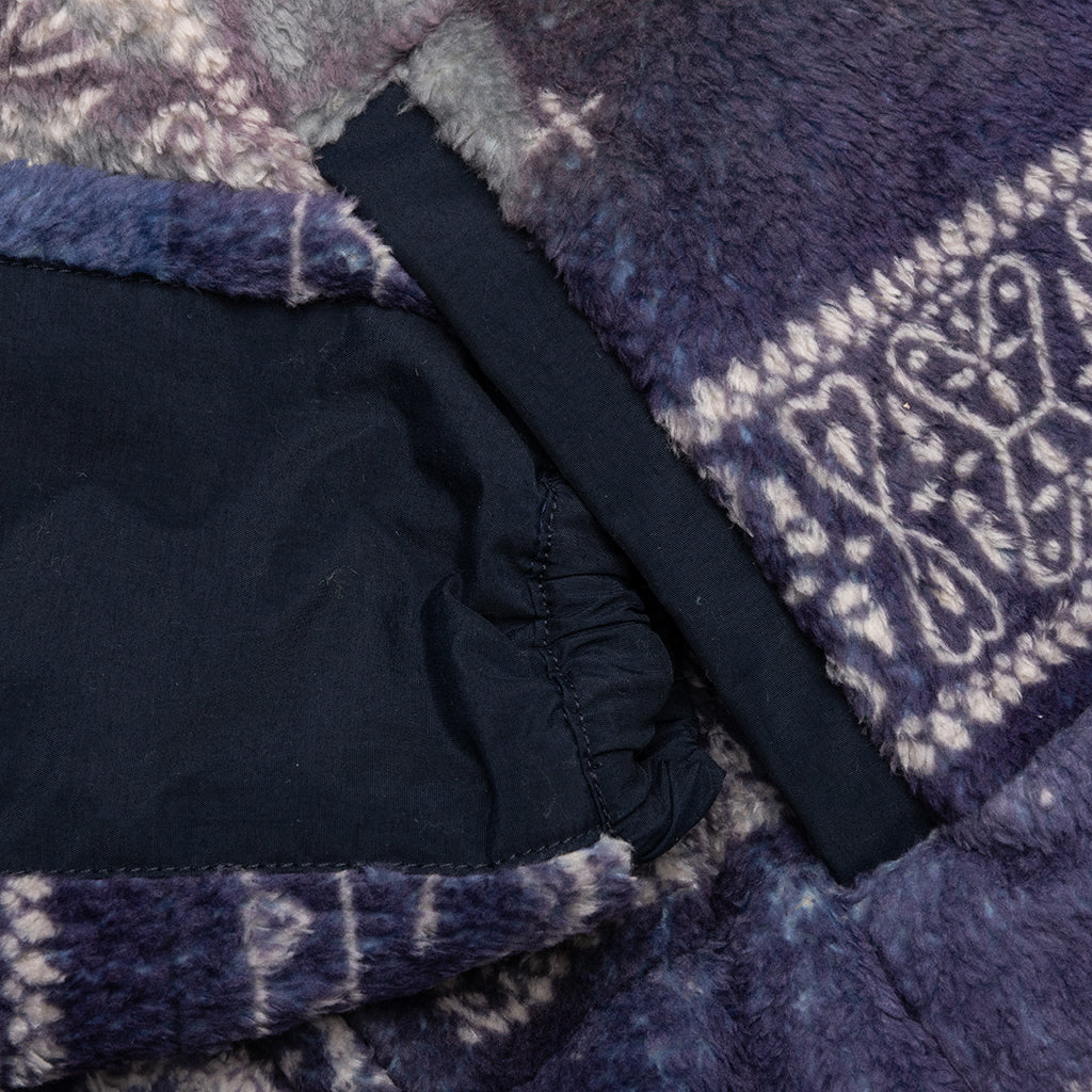 Bandana Pattern Fleece Jacket Navy