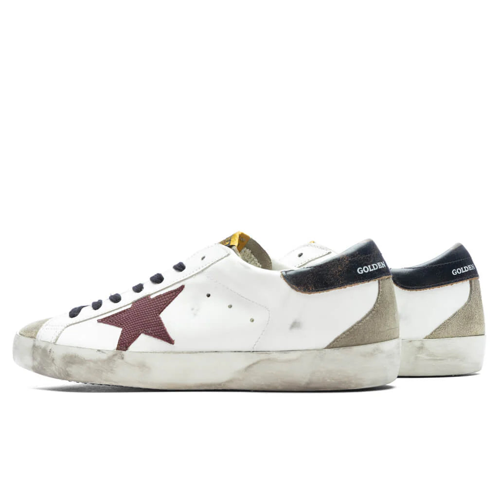 Super Star Sneakers White Taupe Bordeaux Black