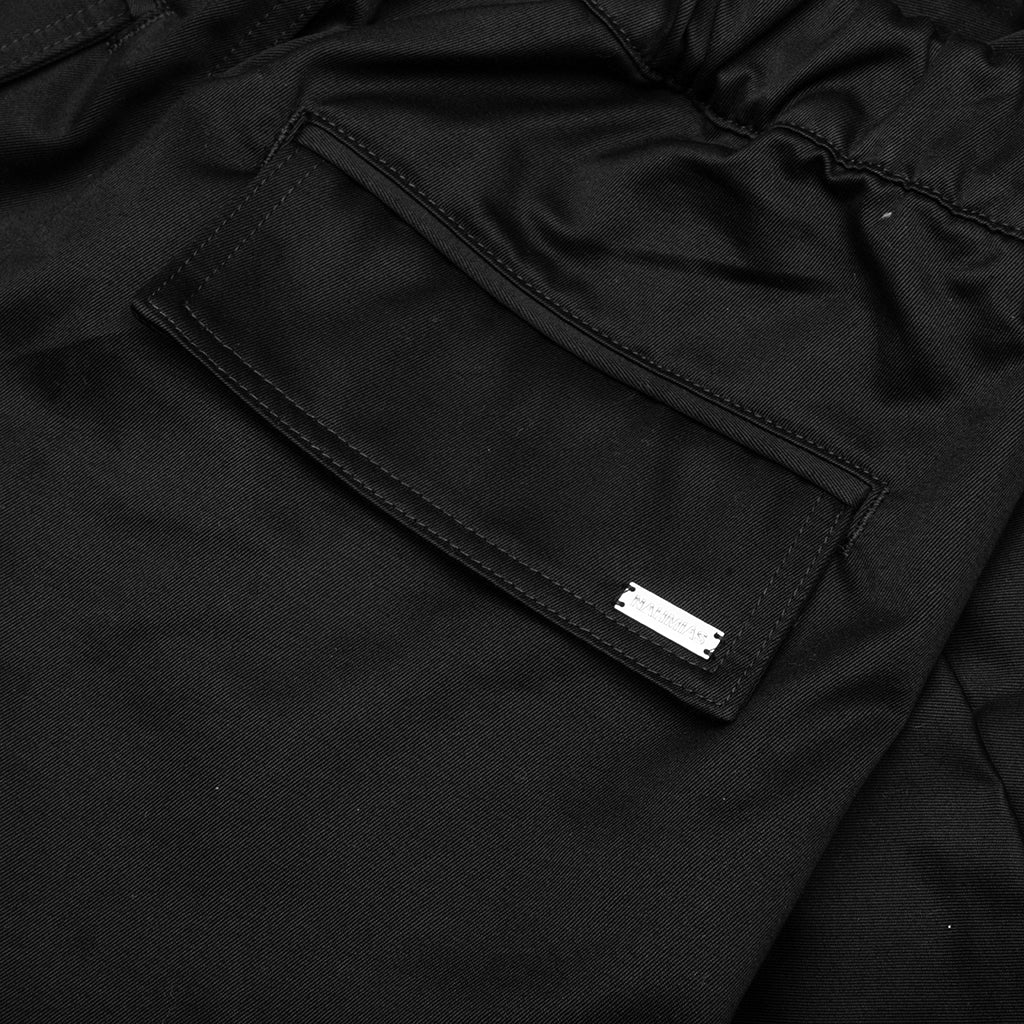 Pleated Wide Cargos Black