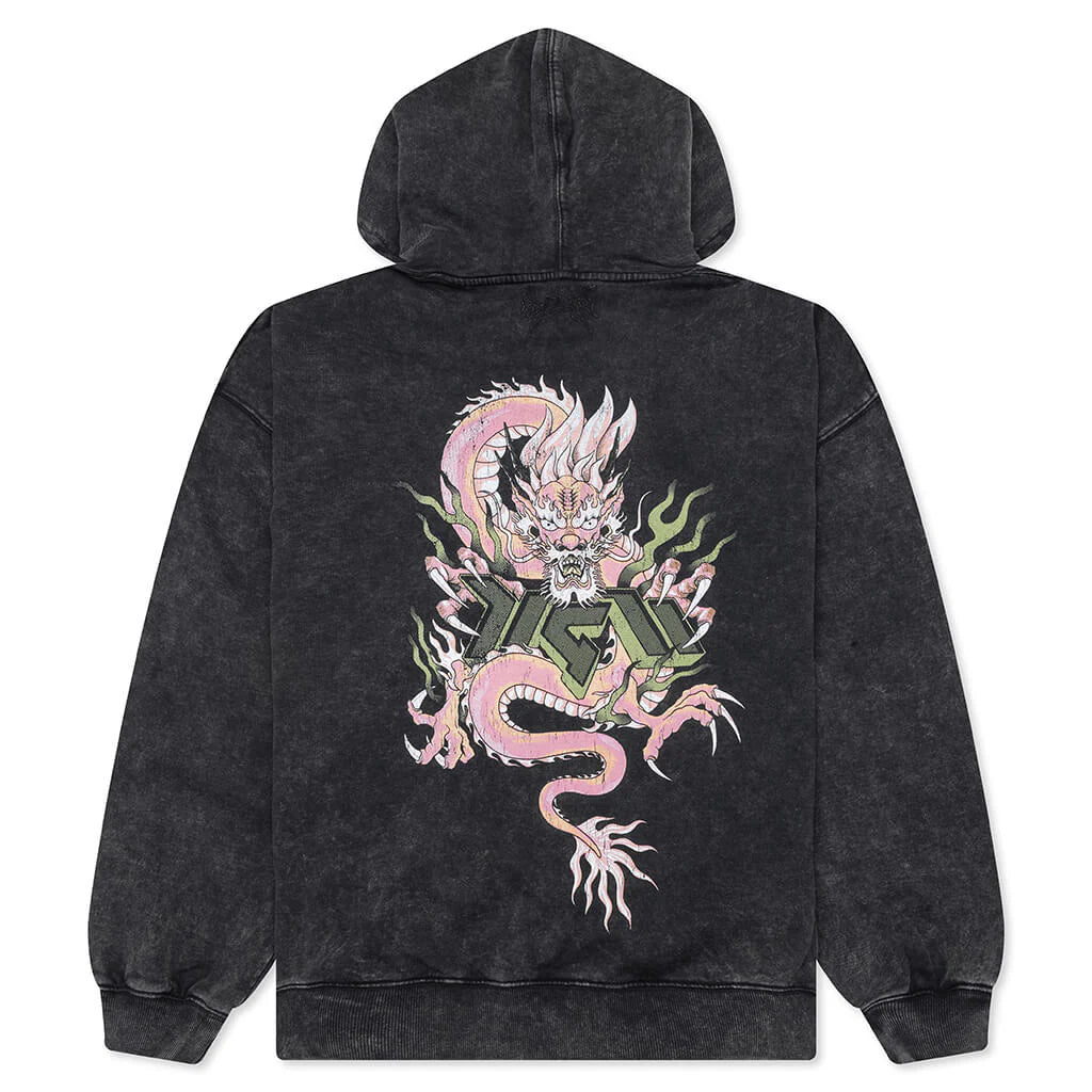 Dilong Oversized Hoodie Black Corrosion