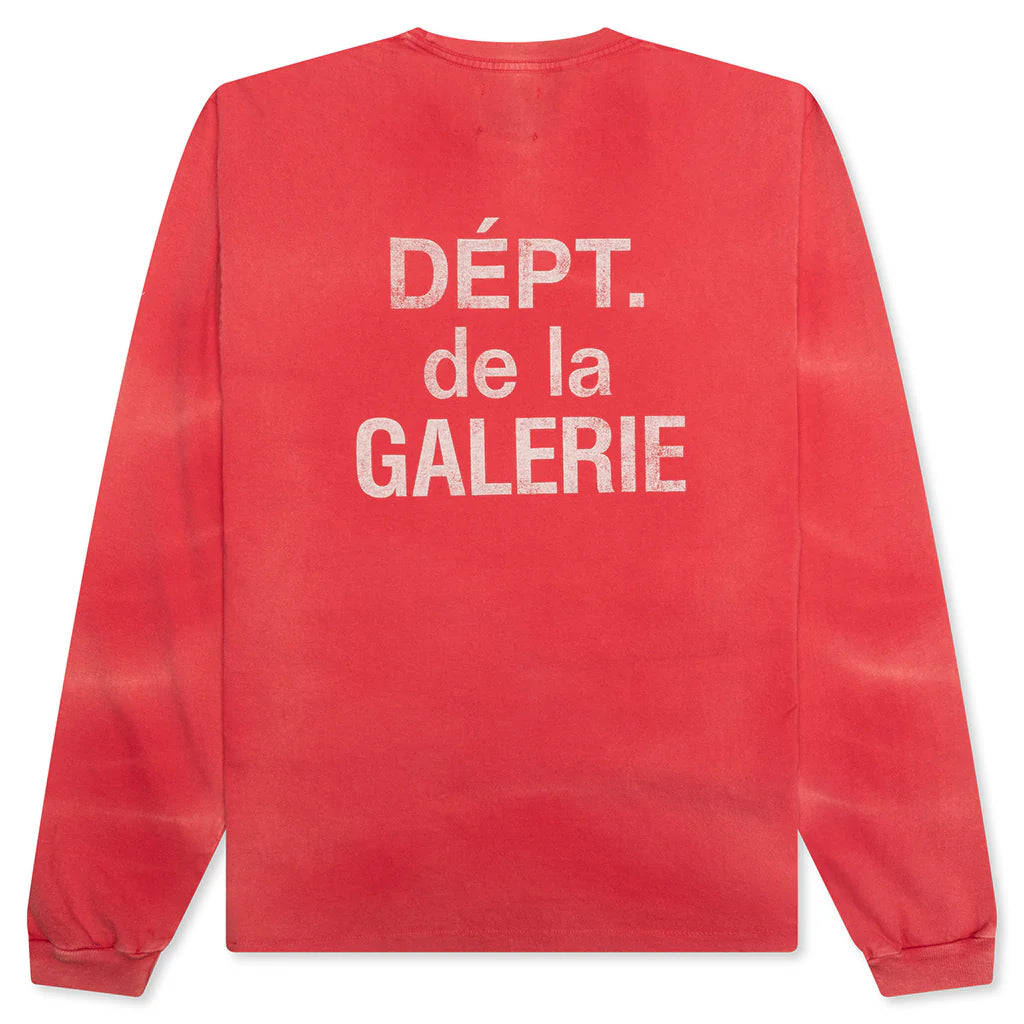 French L S Tee Red
