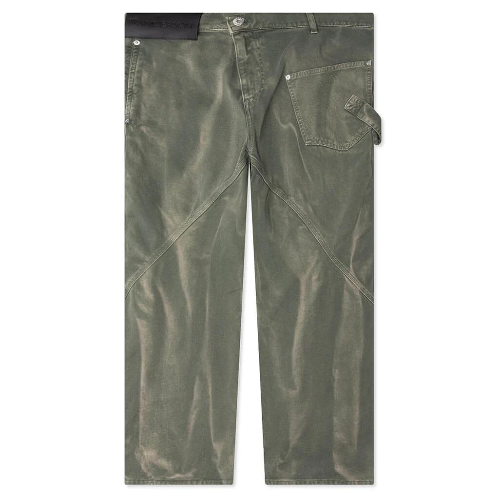 Twisted Workwear Jeans Green