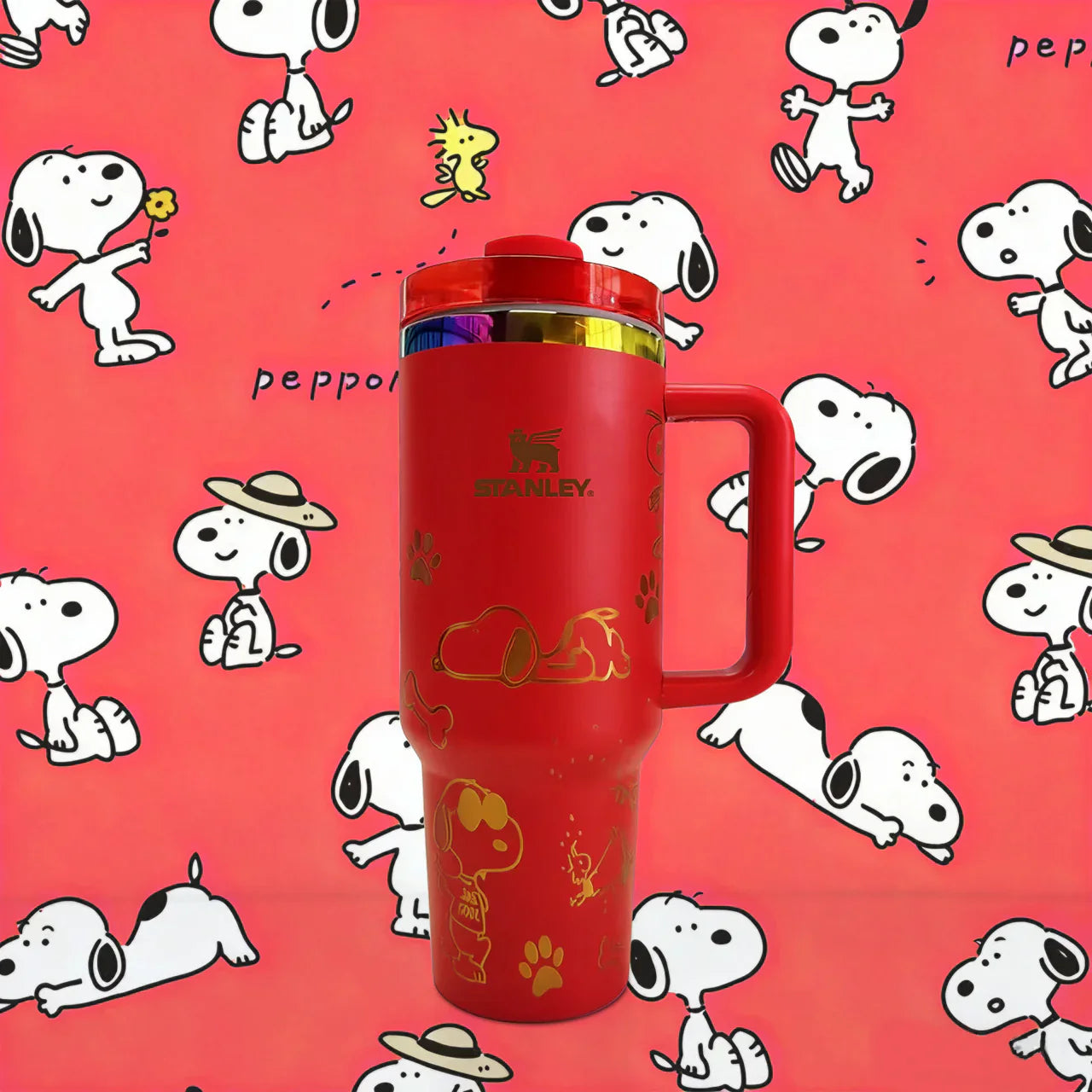 Copo Térmico Snoopy Tumbler 12L Inox com Tampa Hermética