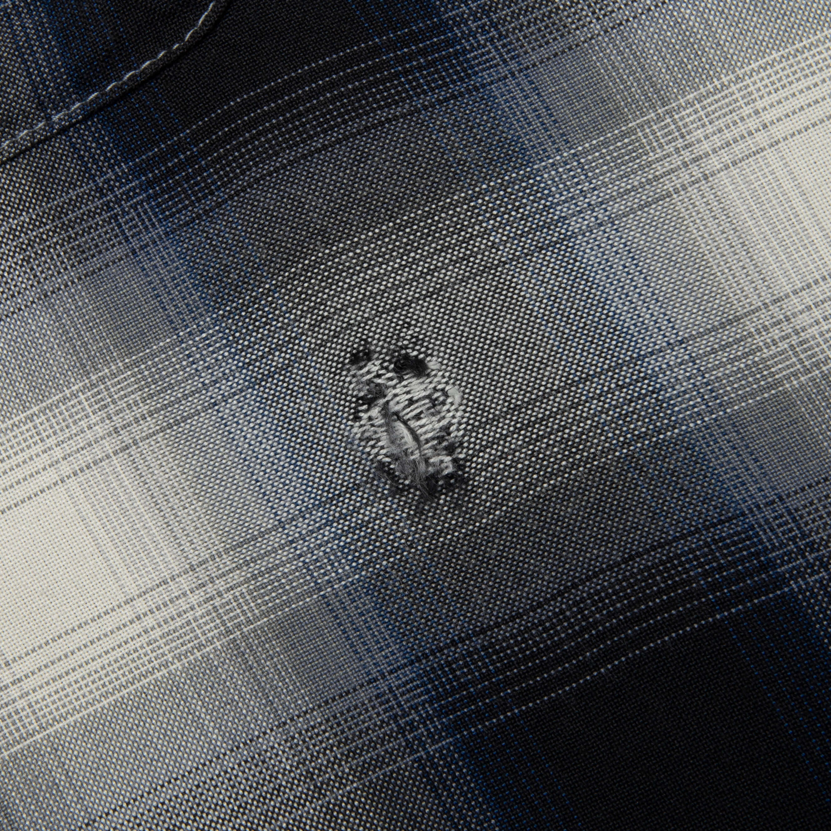 Saint Michael x Lastman Mx6 Checkered L S Buttonup Shirt Navy