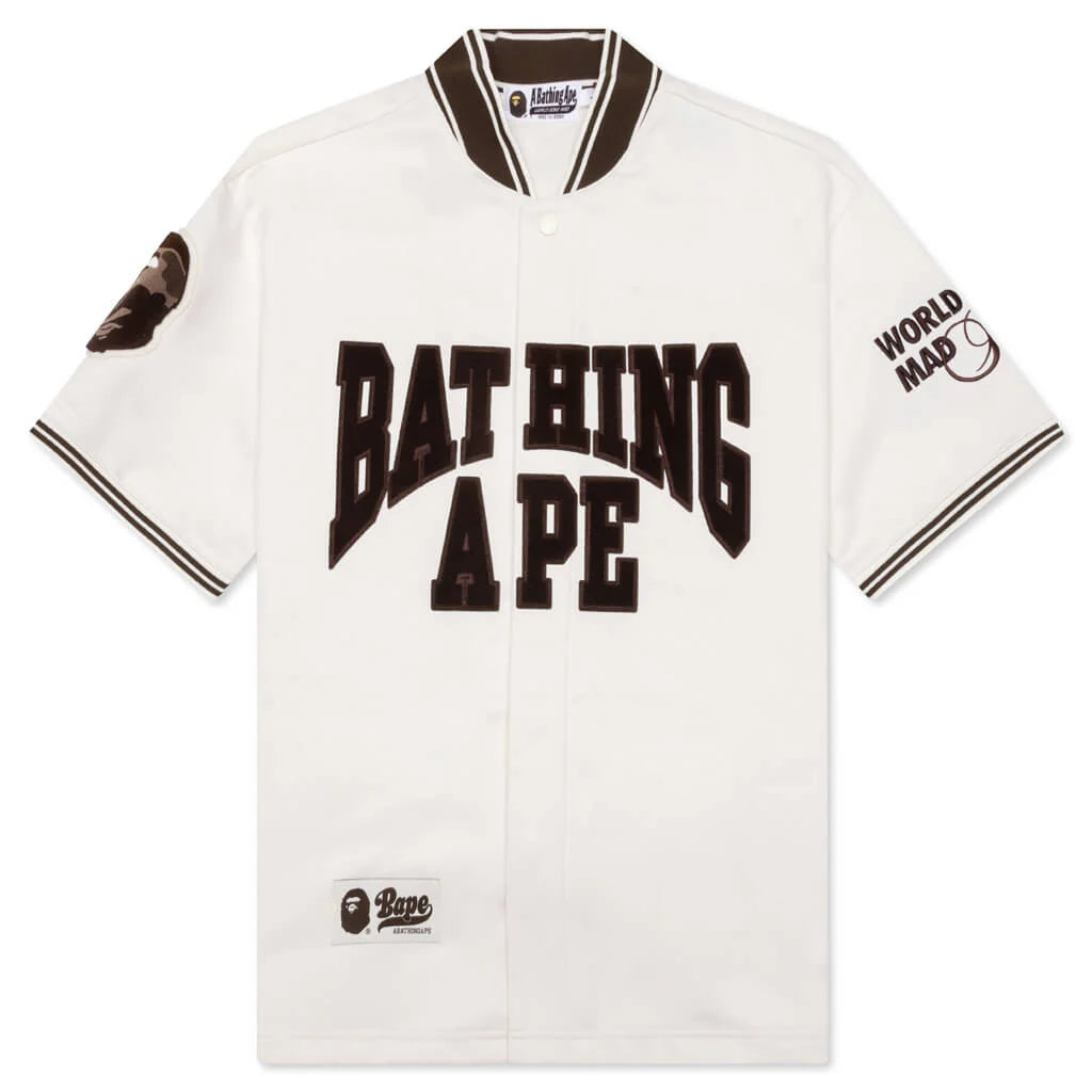 Baseball Jersey S S Shirt Ivory