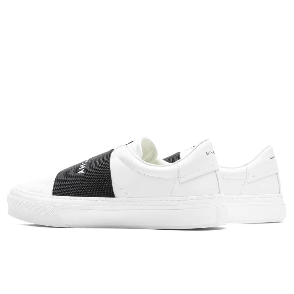 City Sport Sneakers w Elastic White Black