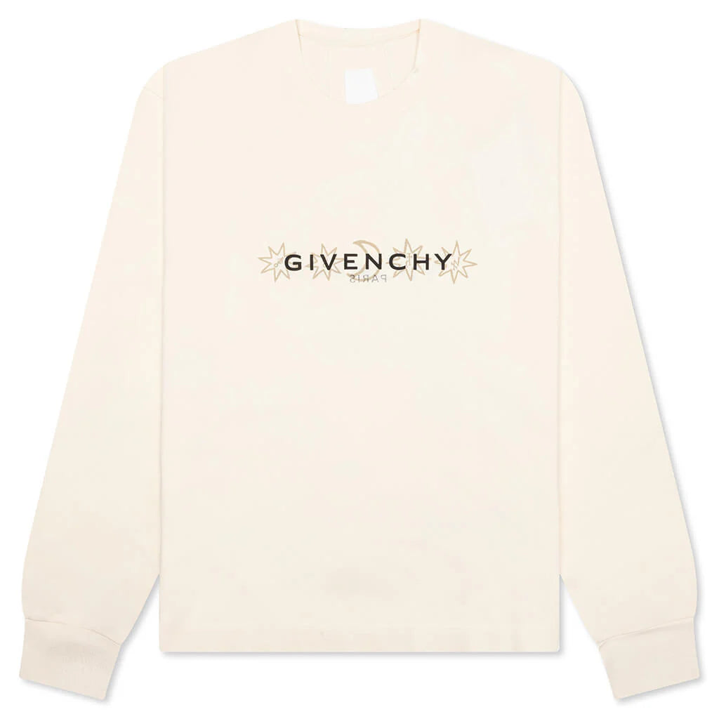 Boxy Fit Tarot Long Sleeve T Shirt Ivory