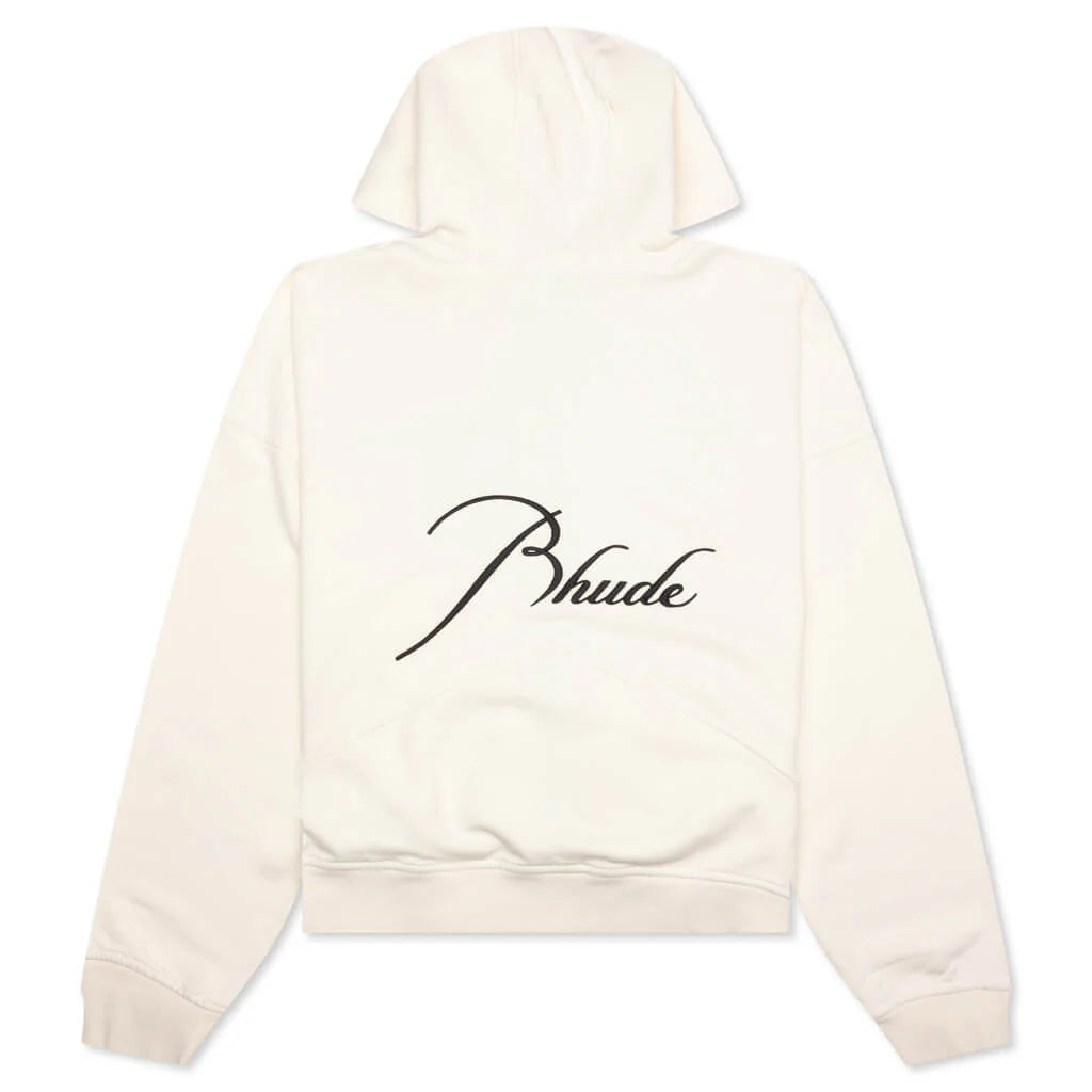 Zip Up Hoodie Vintage White