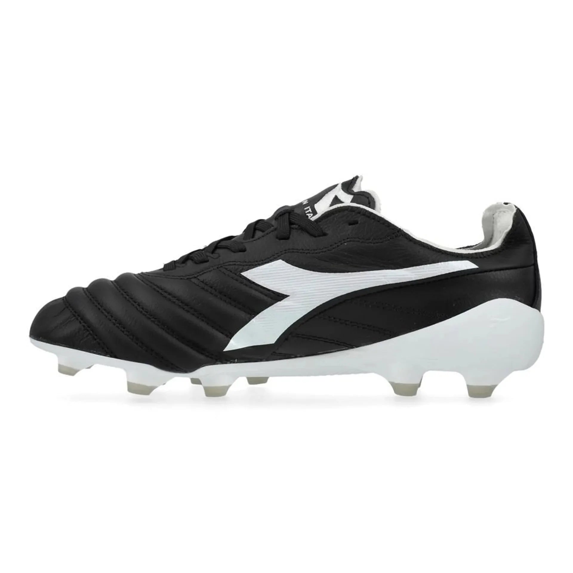 Diadora Brasil Elite 2 Teach Italia LPX FG Firm Ground Soccer Cleats Black White