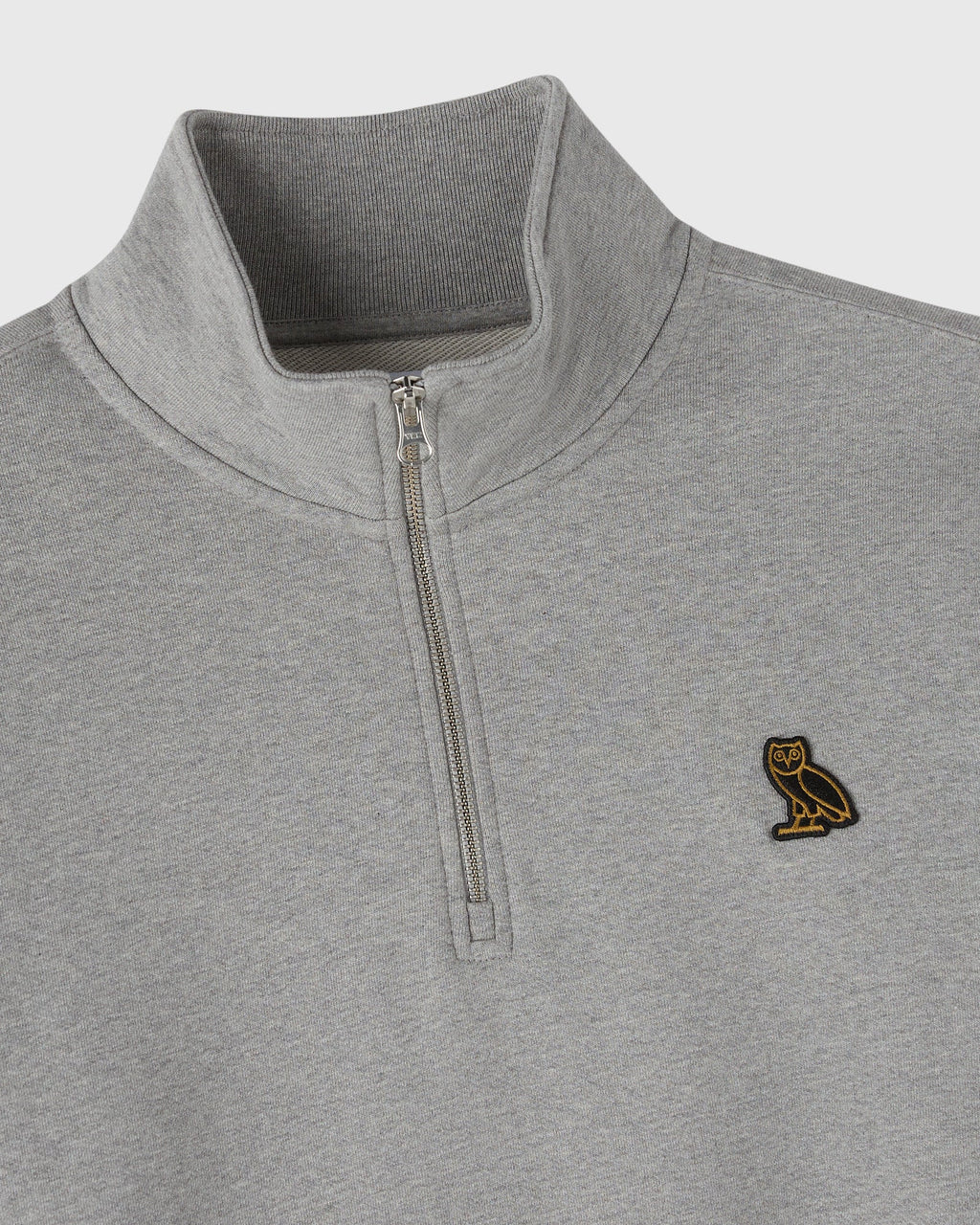 Classic Quarter Zip Mockneck Sweatshirt Heather Grey