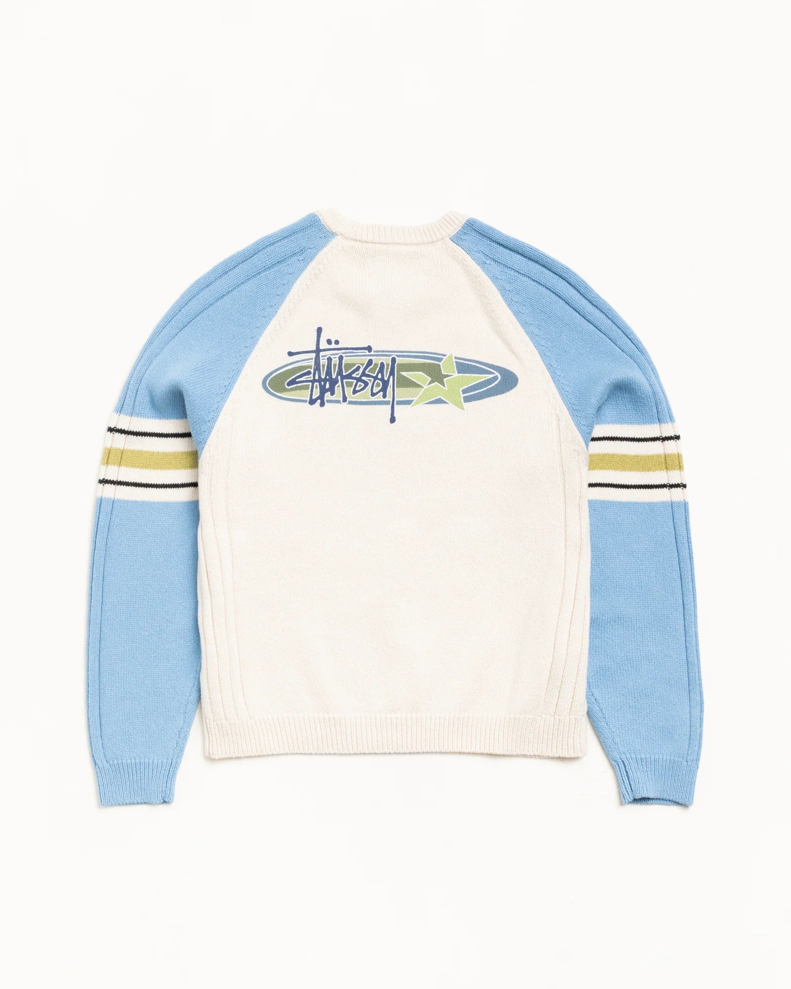 STRIPE RAGLAN CREW