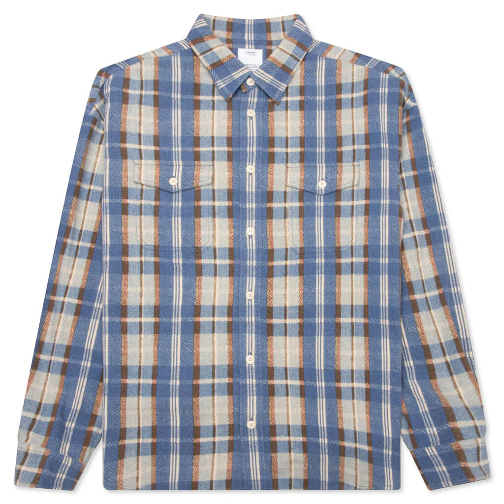 Pioneer Khadi Check Shirt L S Blue