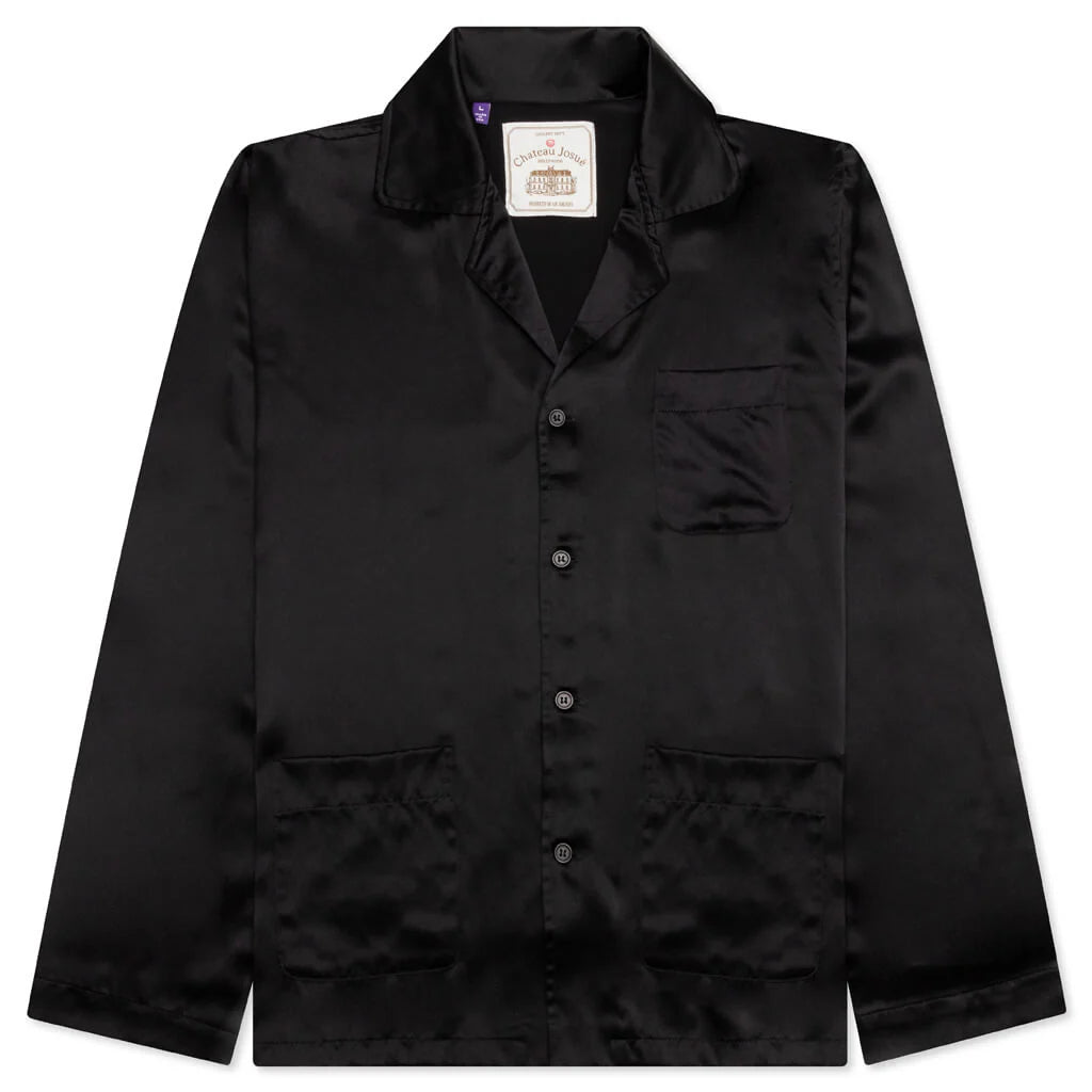 Silk Pajama Shirt Black