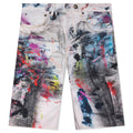 Denim Shorts White Multi