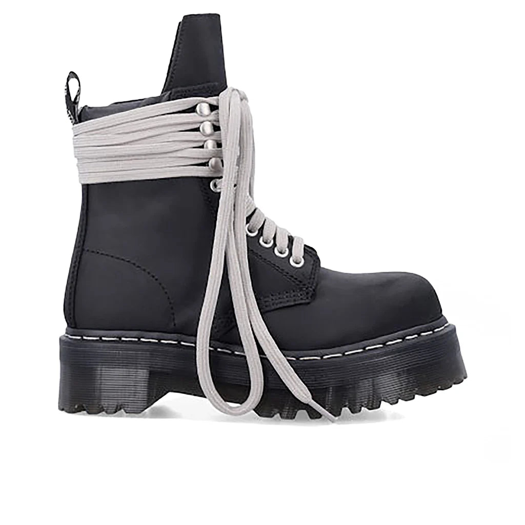 Rick Owens DRKSHDW x Dr Martens Quad Sole Steel Toe Boot Black