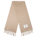 Fringe Alpaca Scarf Camel Beige