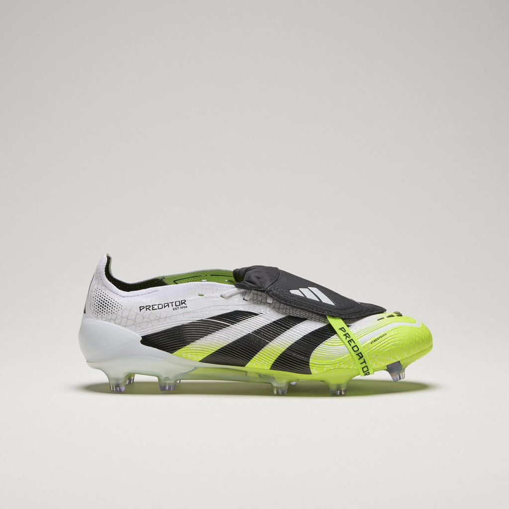 adidas Predator Elite Fold Over Tongue Firm Ground Soccer Cleats Cloud White Black Lucid Lemon