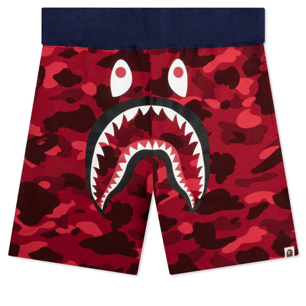 Crazy Camo Shark Sweat Shorts Red