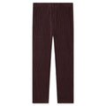 Color Pleats Slack Edge Brown