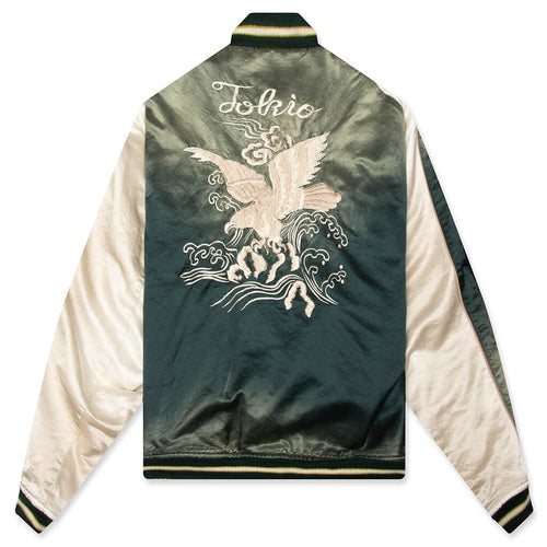 Front Back Combined Flight Jacket Black