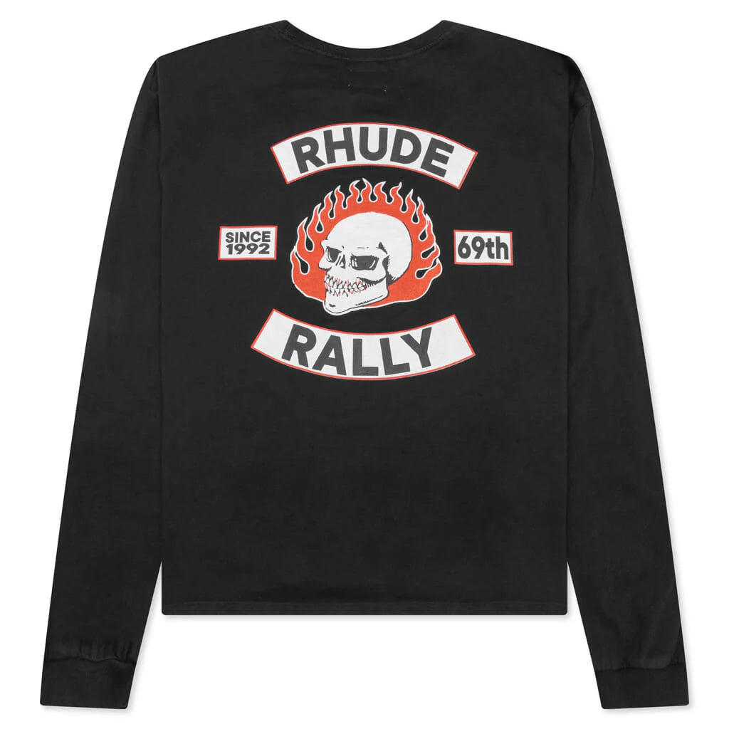 Rhude 92 Rally L S Tee Vintage Black