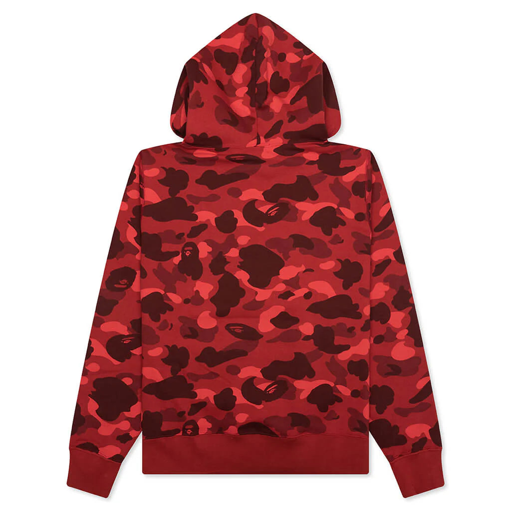 Color Camo Pullover Hoodie Red